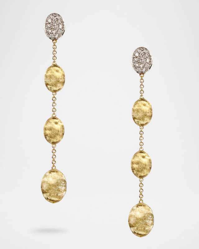 18K Gold Siviglia Diamond Drop Earrings